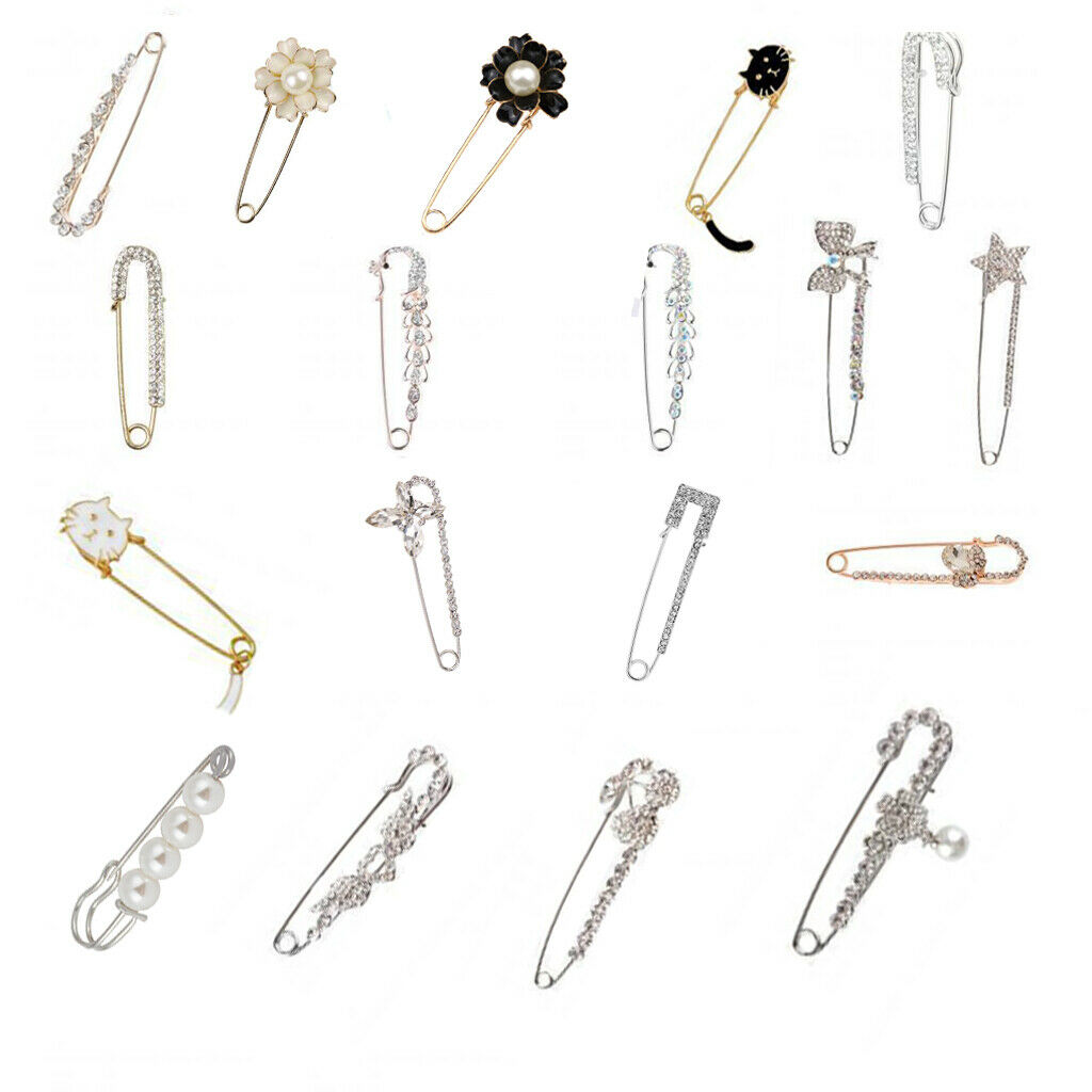 2pcs Safety Brooch Pin Fastening Clip Sewing Kilt Scarf Holder Women Decorations