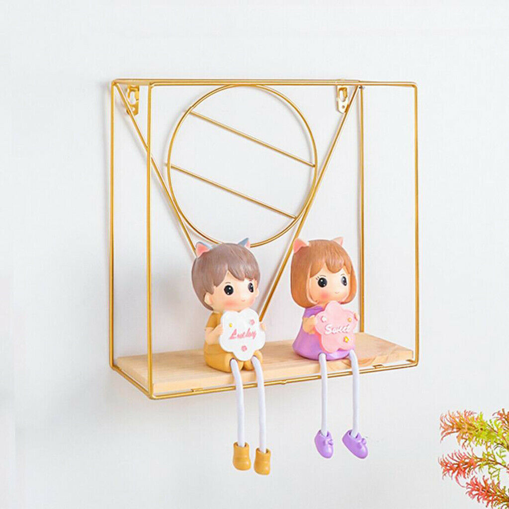 Golden Wall Hanging Storage Rack Bins Brackets f/ office club pub wall Decor