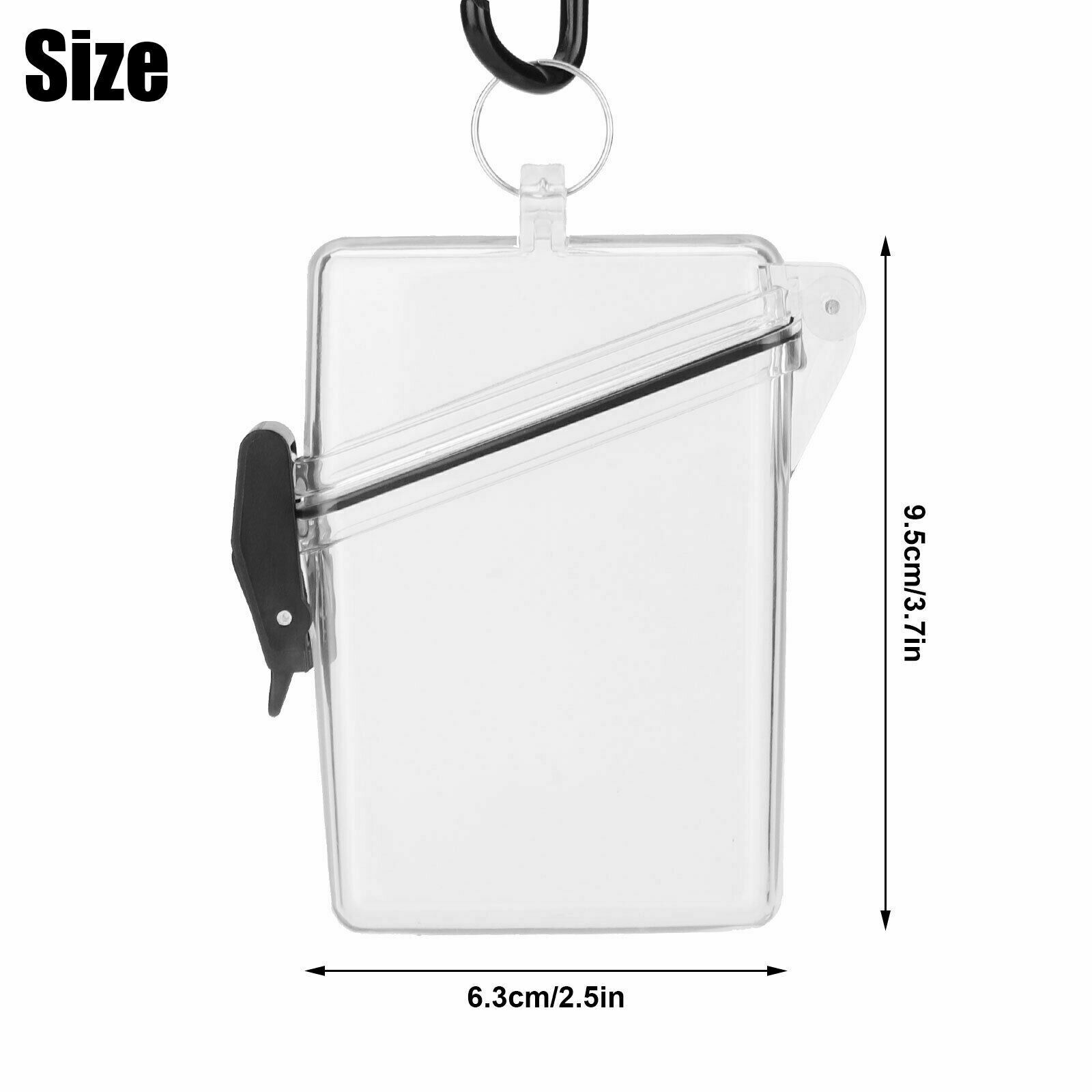 Portable Waterproof Sport Case Key Cash Work ID Card Holder Badge w/Lanyard+Clip