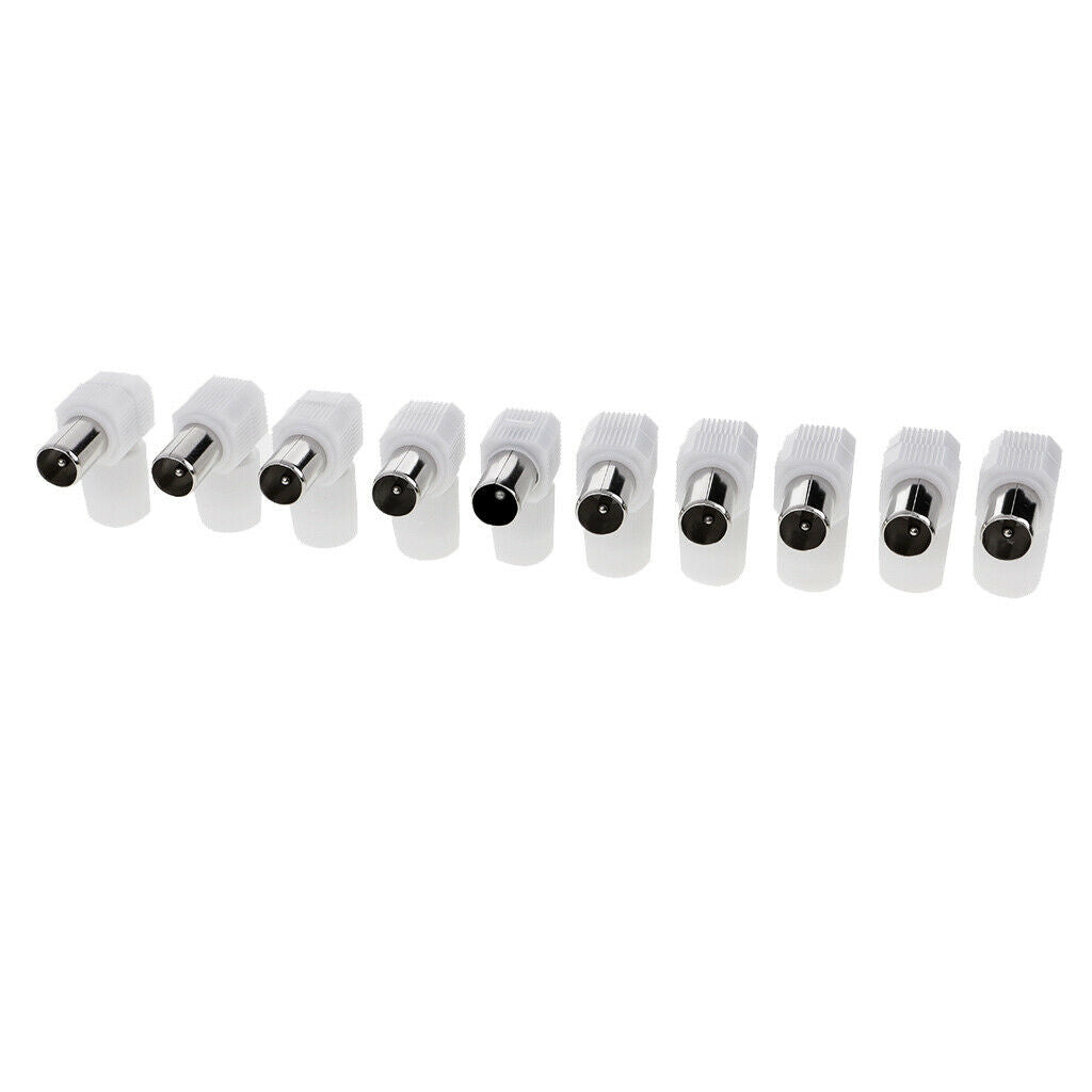 10 Pieces Right Angle RF Male Connector For Coaxial Cable TV Antenna