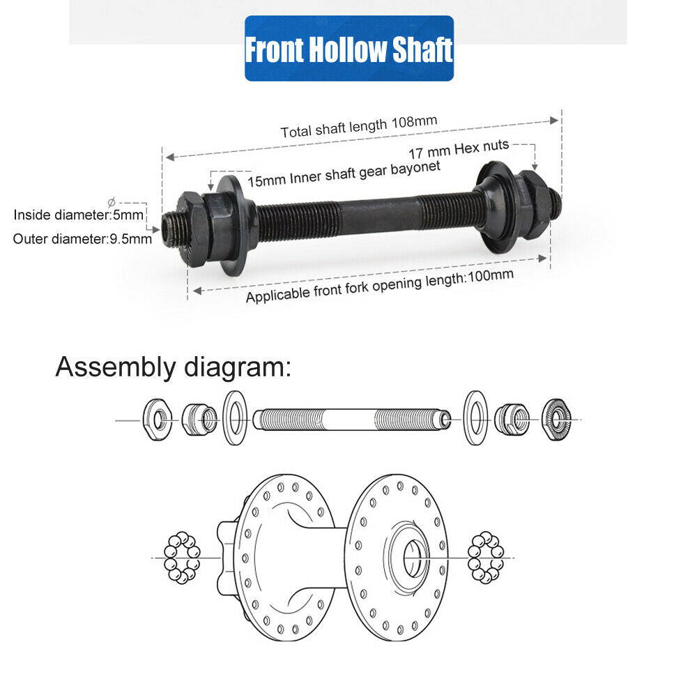 Cycling Quick Releases Set Road Mountain Bicycle Parts, Include 2pcs Bike Front