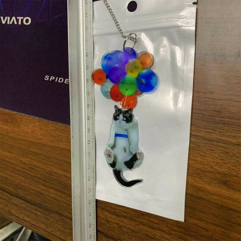 2D Cute Kitten Car Home Hanging Ornaments With Colorful Balloons Hanging De SJ
