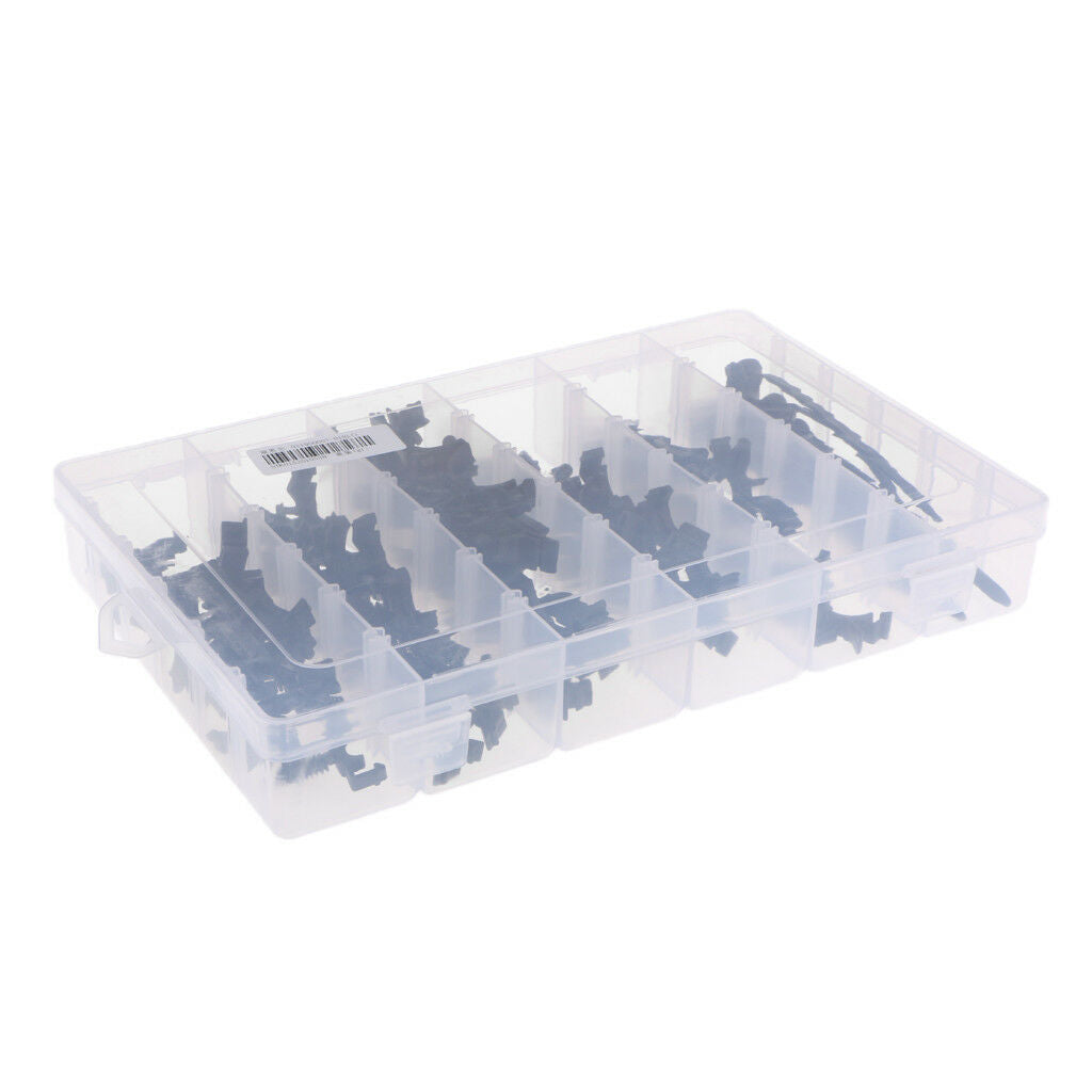 54pcs/Set Automotive Wire Loom Routing Clips 6 Kinds Clamps with Storage Box