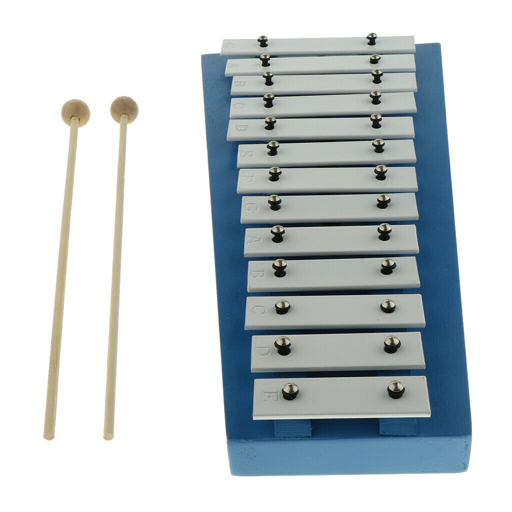 15 Keys Aluminum Xylophone with Mallets for Kids Early Educational