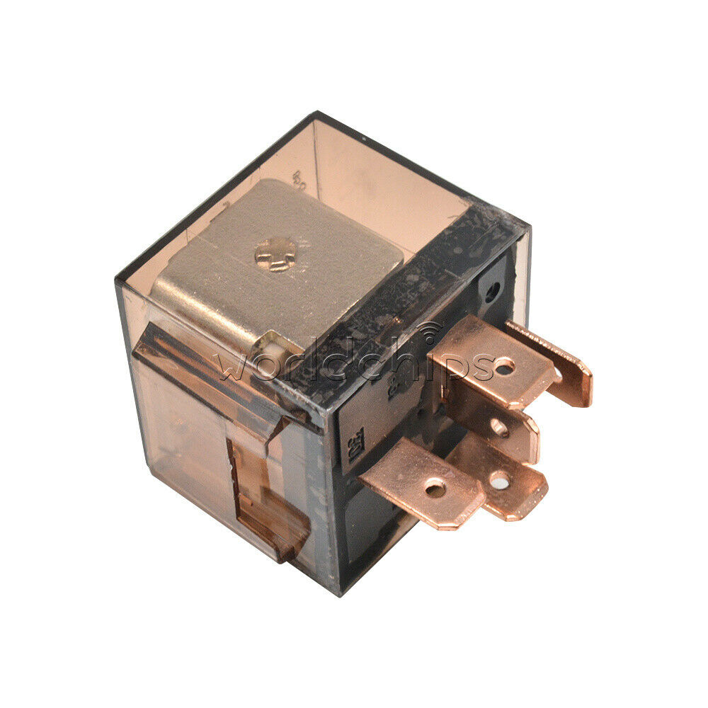 12V 5Pin 80A DC 1NO 1NC SPDT 5 Pins Green Indicator Light Truck Car Relay
