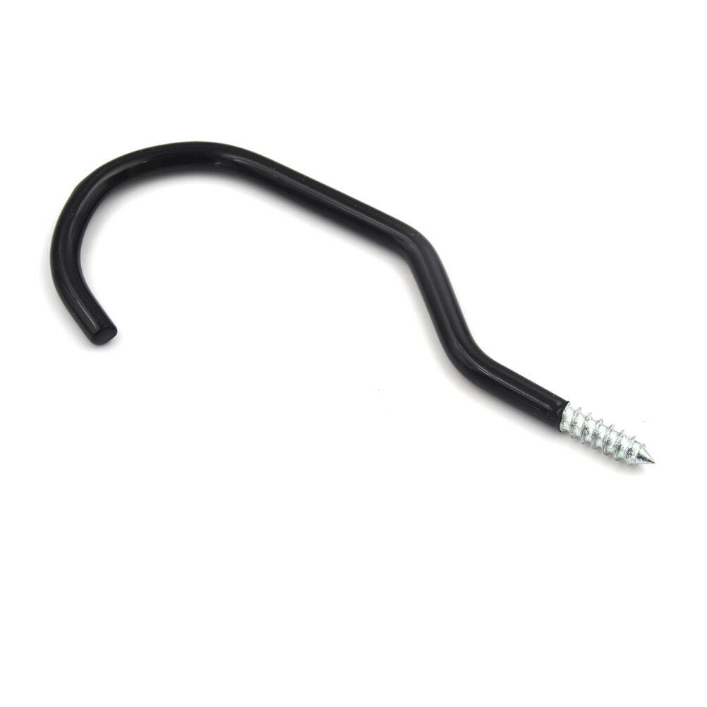 Black Heavy Duty Screw-in Storage Wall Hooks For Bicycle Bike Garage Garden TL