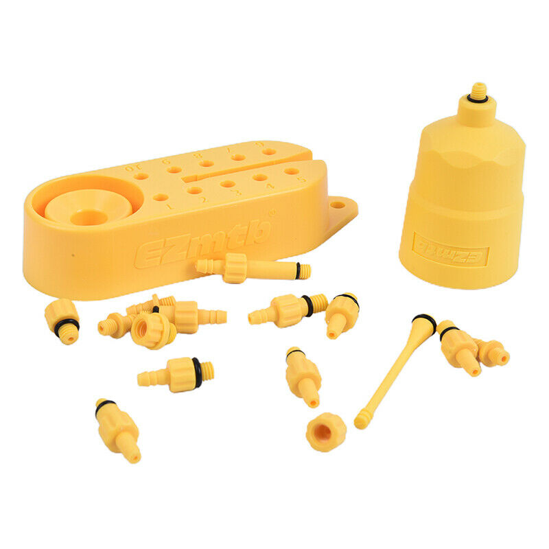 Bicycle Hydraulic Disc Brake Bleed Adapters Set Copper Metal Oil Funnel BikeBDA