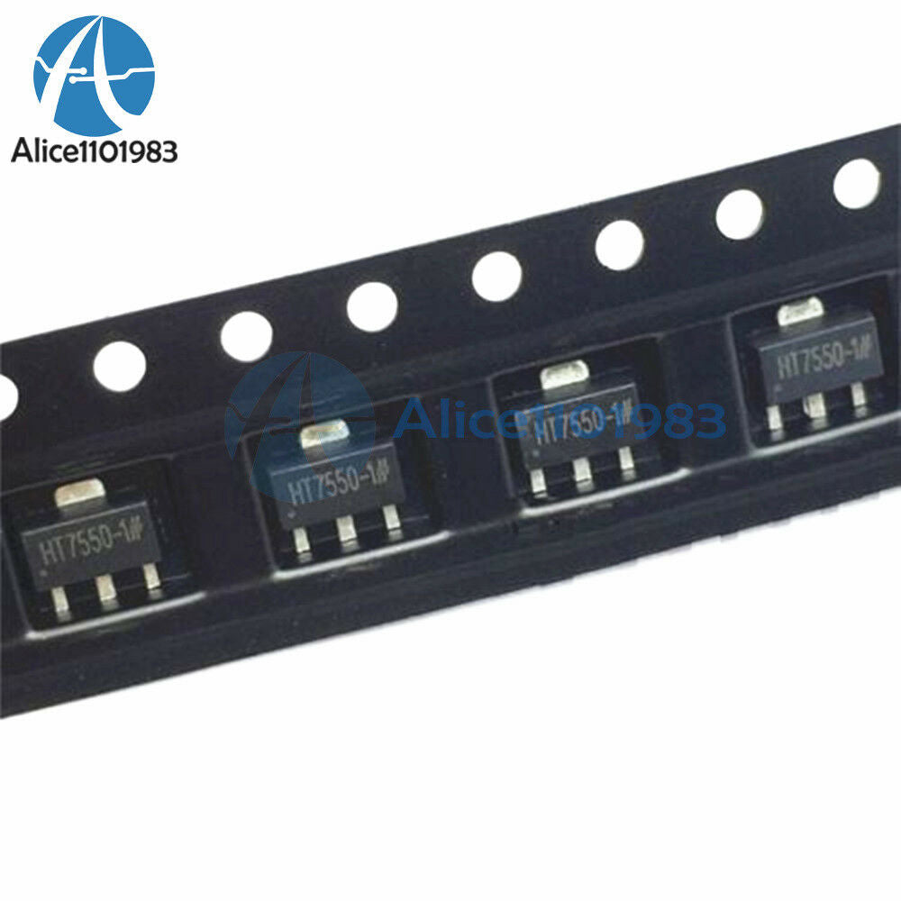 10PCS HT7550-1 0.1A 5V Low Dropout Voltage Regulator IC LDO SOT-89