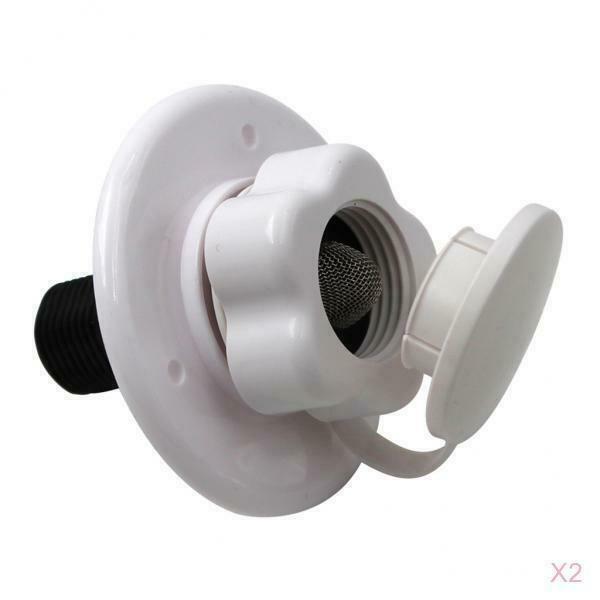 2 Pcs White Gravity Fresh Water Fill Hatch Inlet Plastic RV Trailer Camper
