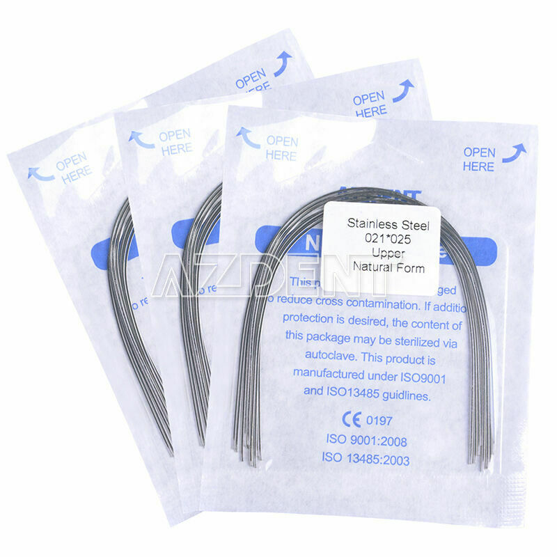 30 Bags Dental Ortho Arch Wire Stainless Steel Rectangular 021*025 Upper AZDENT