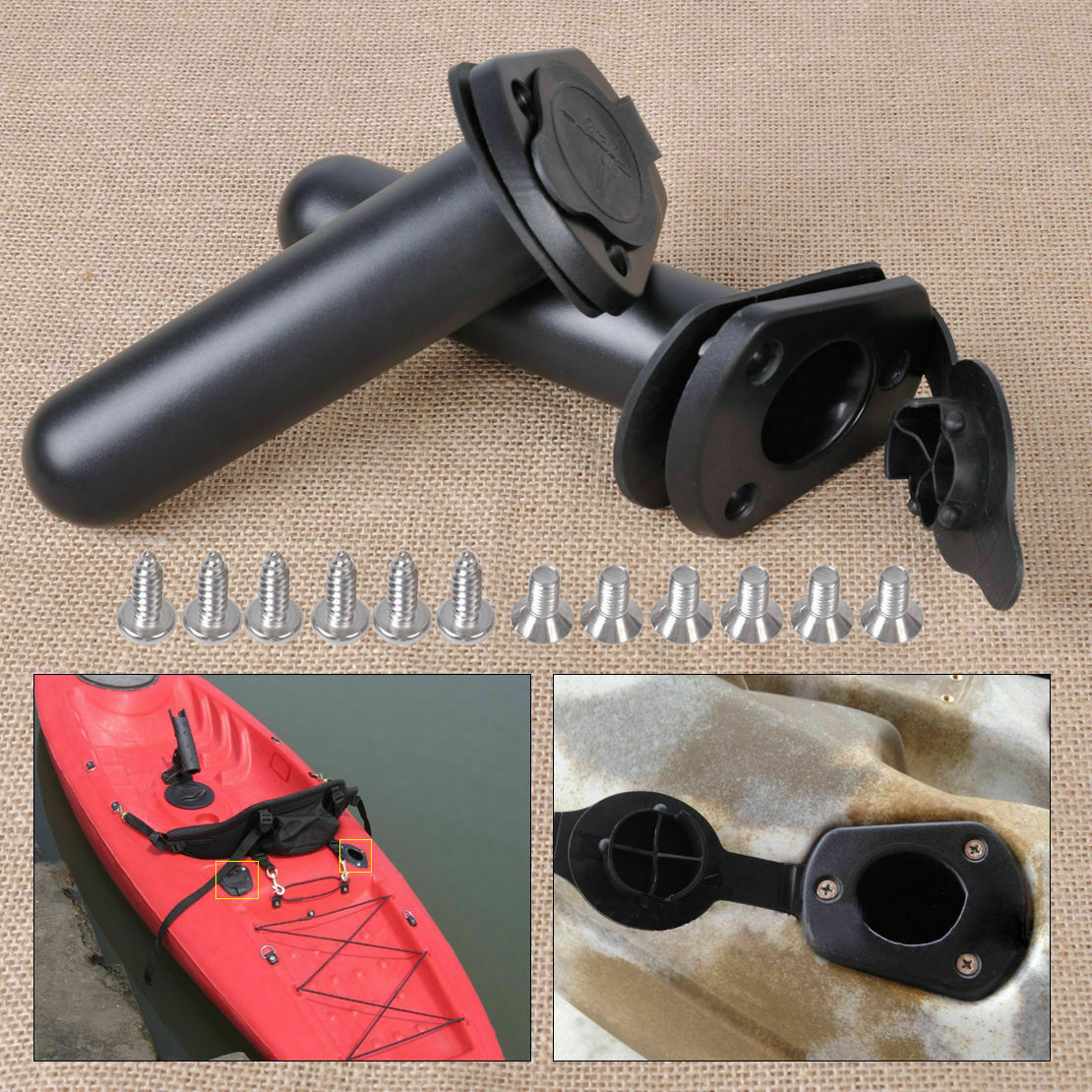 2pcs Mounting Fishing Rod Bracket Brand New Stand Holder For Canoe Kayak Boat