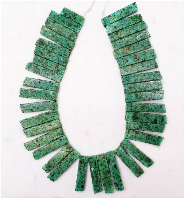 1 Strand About (56-41-26)x10x6mm Green Calcite Oblong Loose Beads 15.5" HH7508