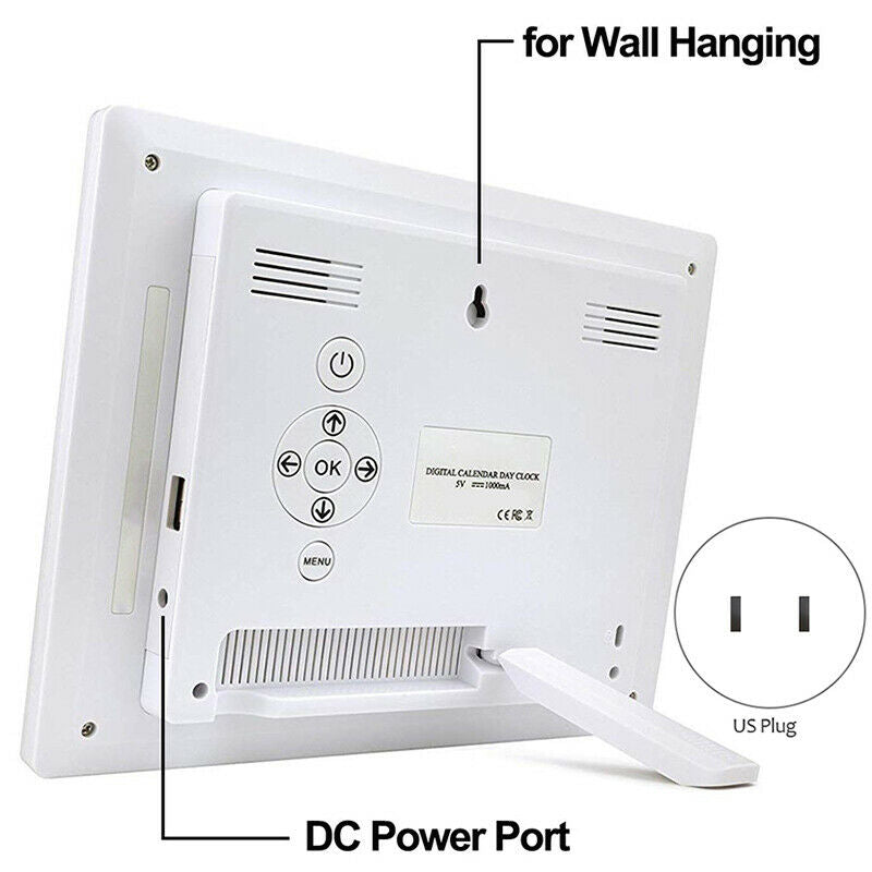 Digital Calendar Alarm Day Clock - with 8 inch Large Screen Display, Am Pm,W6Q4