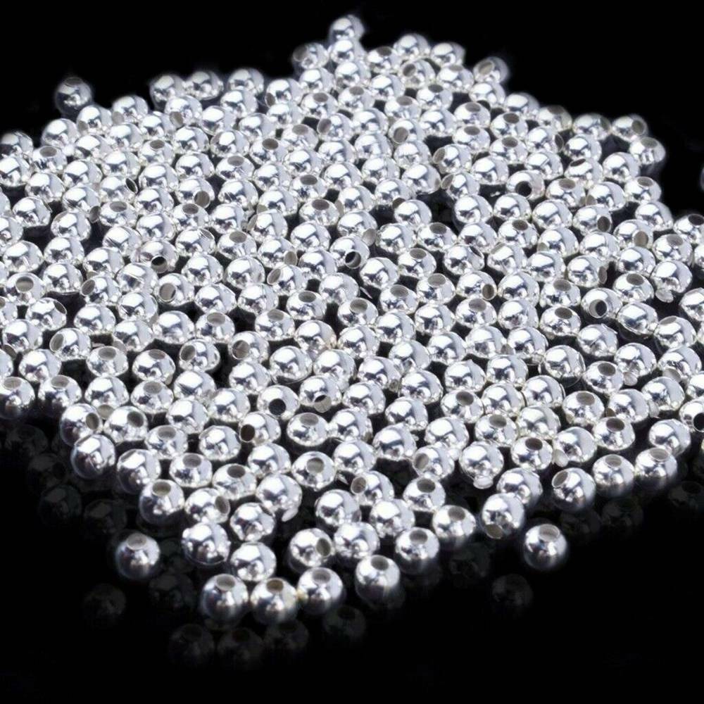 100PCS Round Ball-Beads DIY 1mm Spacer Beads Jewelry Making Finding Wholesale