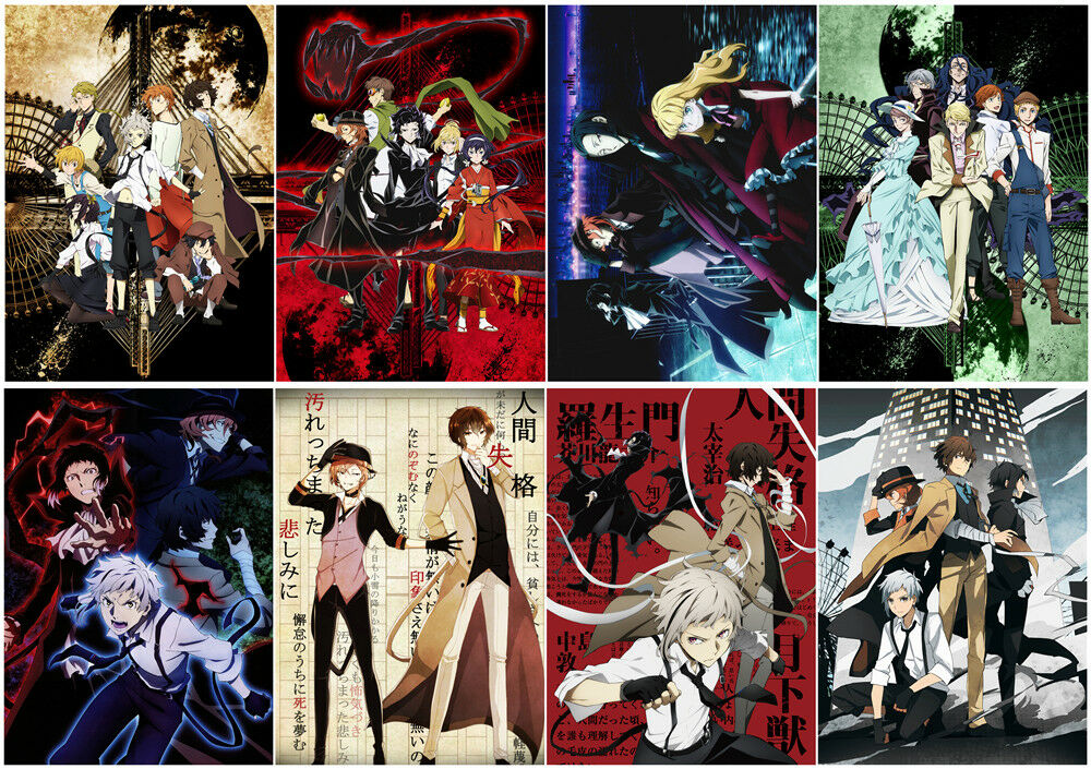 Bungou Stray Dogs Polypropylene A3 8 pieces Posters wall poster PPP019