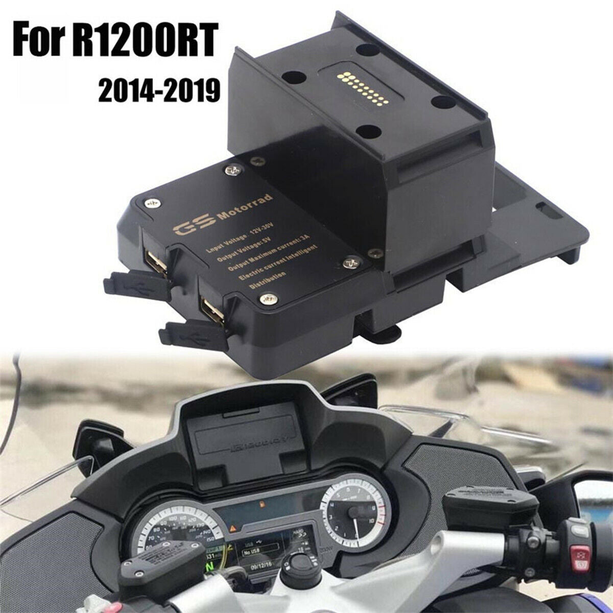 For BMW R1200RT 2014-2019Motorcycle ABS Mobile Phone Navigation Bracket Black