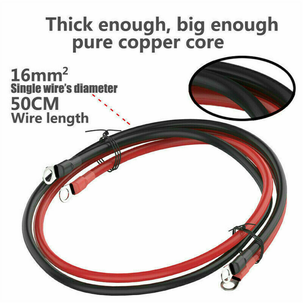 5AWG Power Cable Black & Red Wire For FLAMEZUM Pure Sine Wave Power Inverter *1