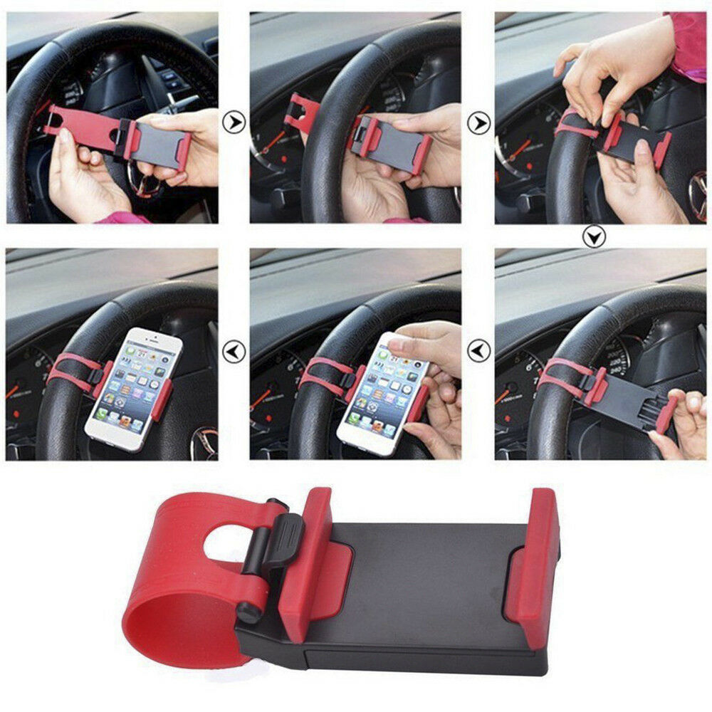 1PC Car Steering Wheel Phone Holder Clip Bike Handlebar Bracket Holder Universal