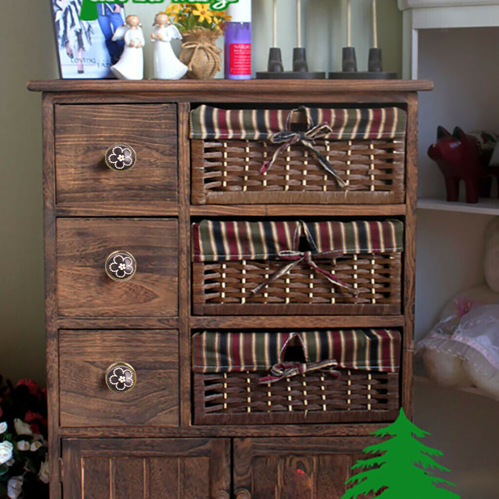 Flower Patterns Door Knob Cabinet Drawer Closet Cupboard Handle Hardware 3#