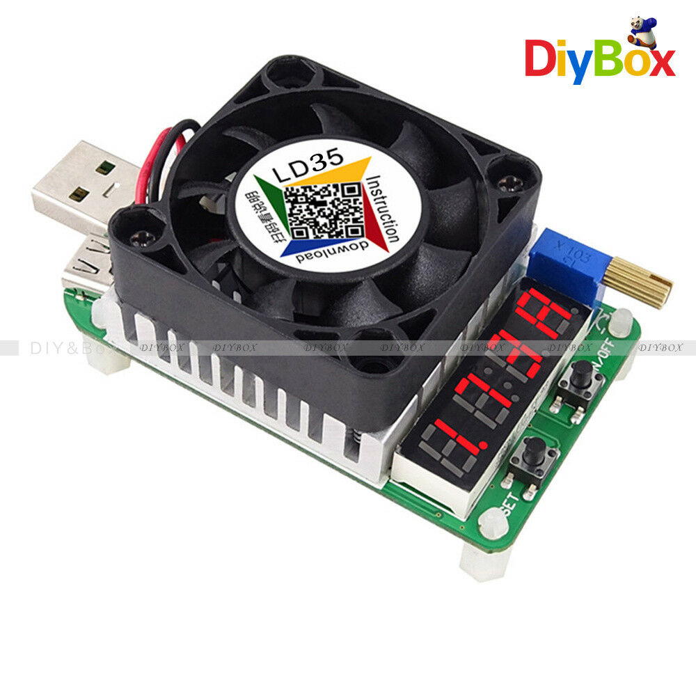 DC4-25V LD35 Electronic Load Resistor USB Interface Discharge Battery 35W Tester