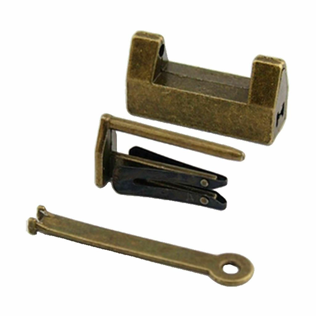 Retro Chinese Padlock Collectible Alloy Mini Lock for Cabinet Wine Boxes