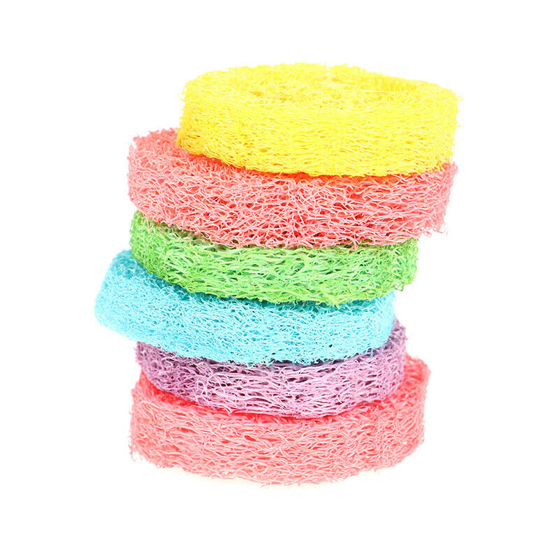 6 PCS Loofah Parrot Chew Toys Luffa Slices Shaped Bird Chew Toys Bird T JD