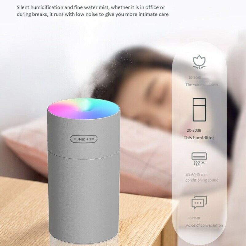 USB Air Humidifier Aroma Essential Oil Diffuser with Romantic Lamp Mist Maker C4