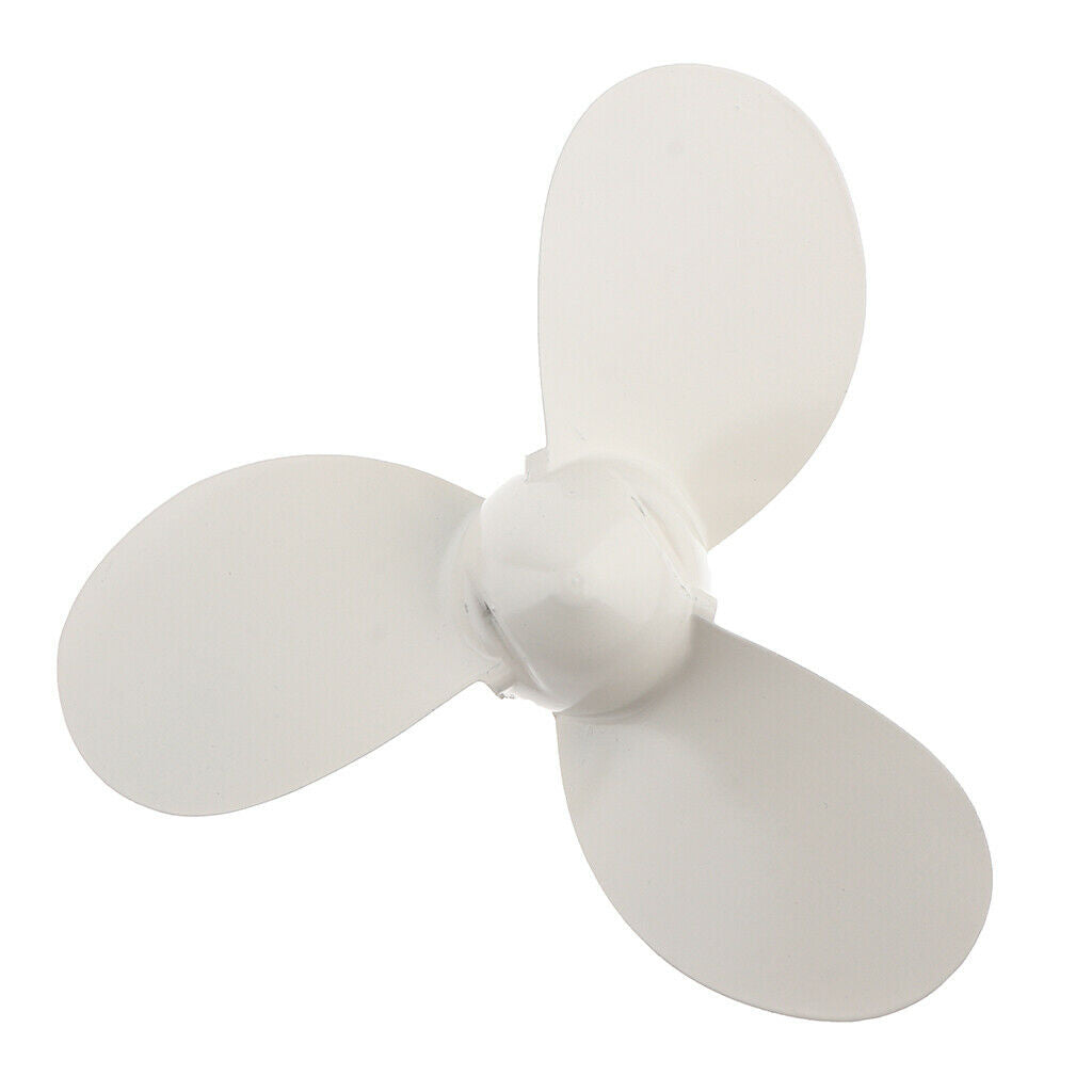 3- Aluminum Aluminum Boat Propeller for Yamaha 2HP Pitch Prop White Push Tool