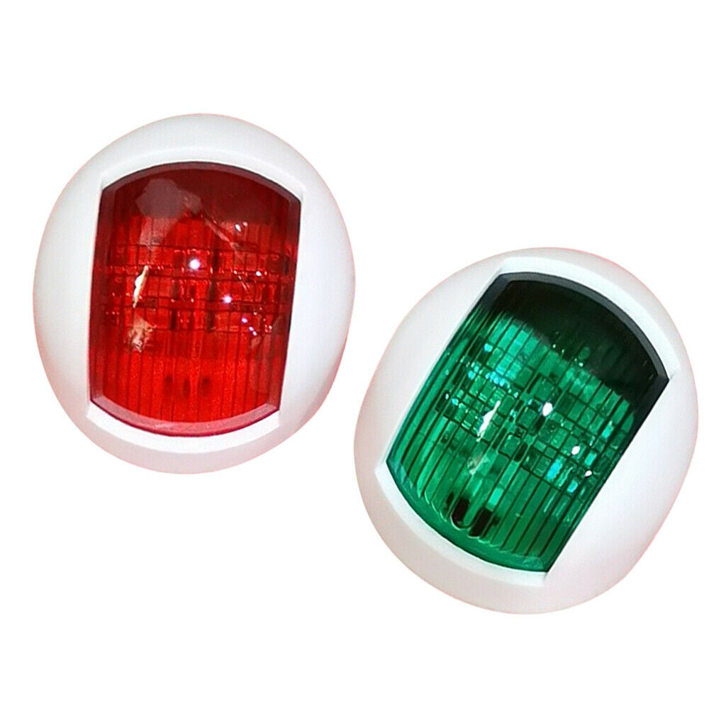 Pack of 2 LED Marine Boat Navigation Lamp Red&Green IP66 62x42mm White