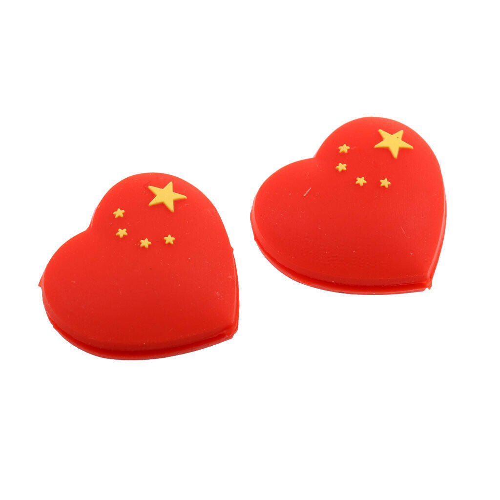 2 Pieces Tennis Racquet Shock Absorbers - Red Heart