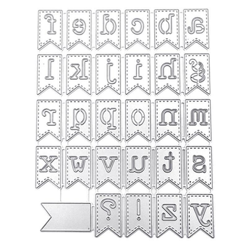 Alphabet Flags Metal Cutting Dies Stencil DIY Scrapbooking Album Paper Card Mold