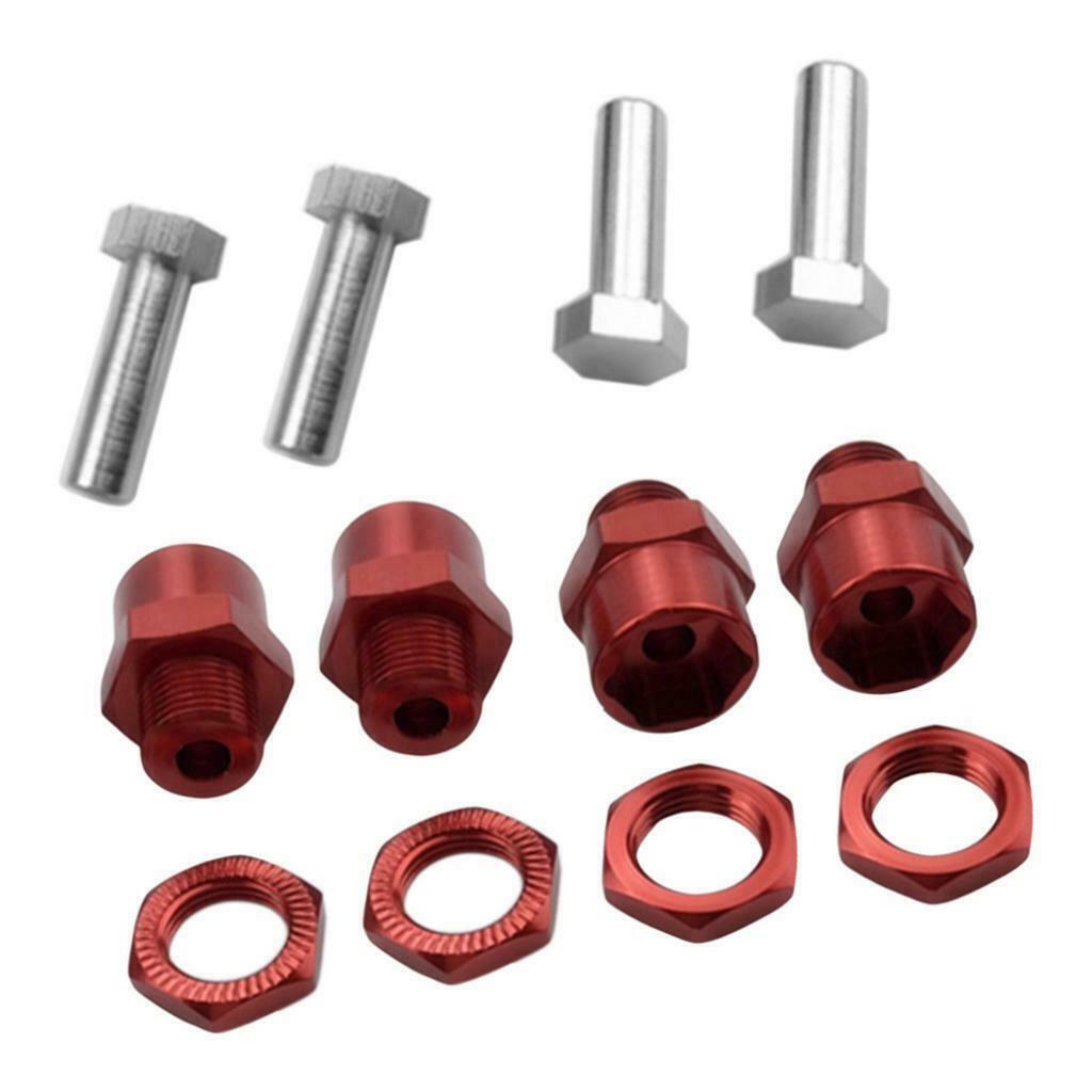 4 Set 12 to 17mm Metal Wheel Hex Hub Adapter for 1/10 Scale RC Car Accs