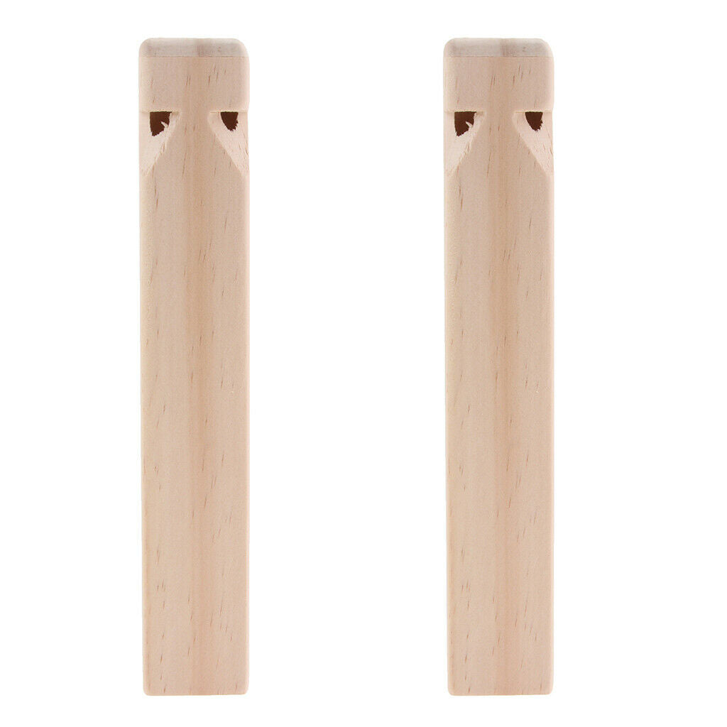 2 Pcs Quite Neat Hand Carved Wooden Whistle Favors, Train Pattern, Whistle