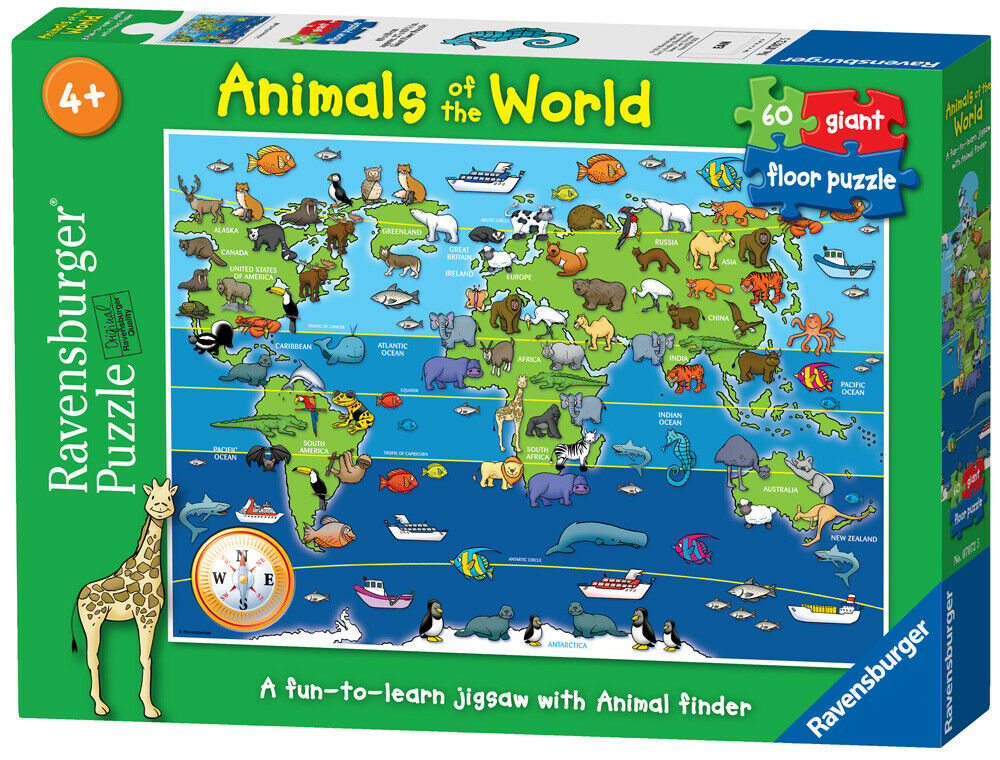 07072 Ravensburger Animals of the World 60pc Floor puzzle  [Children's Jigsaw]