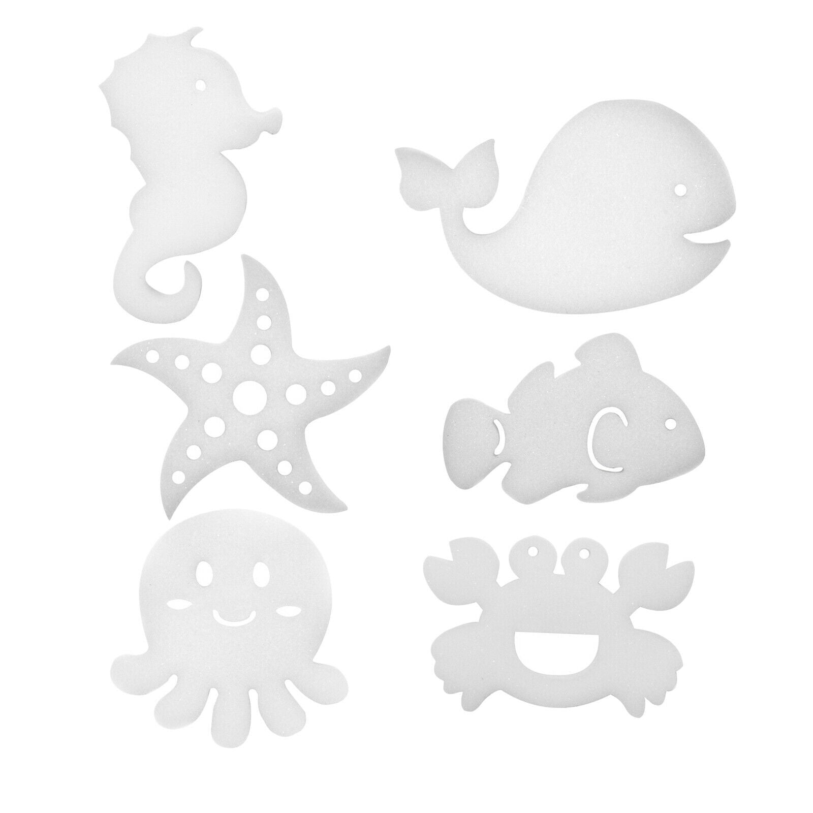 6pcs/set White Floating Oil Absorbing Cleaners for Swimming Pool Reusable
