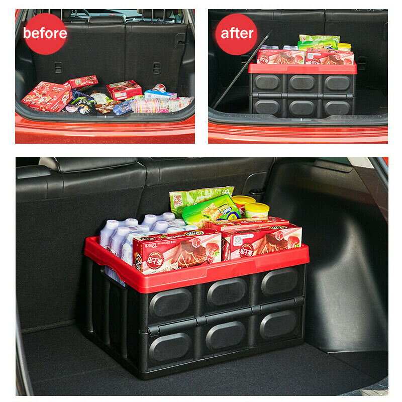 30L Multifunction Car Trunk Box Auto Move Storage Box Tool Pack Oversized Folded