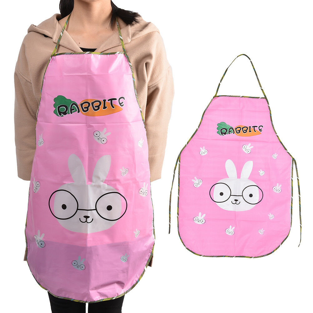women&kids cartoon kitchen restaurant waterproof apron cooking aprons anti-DD