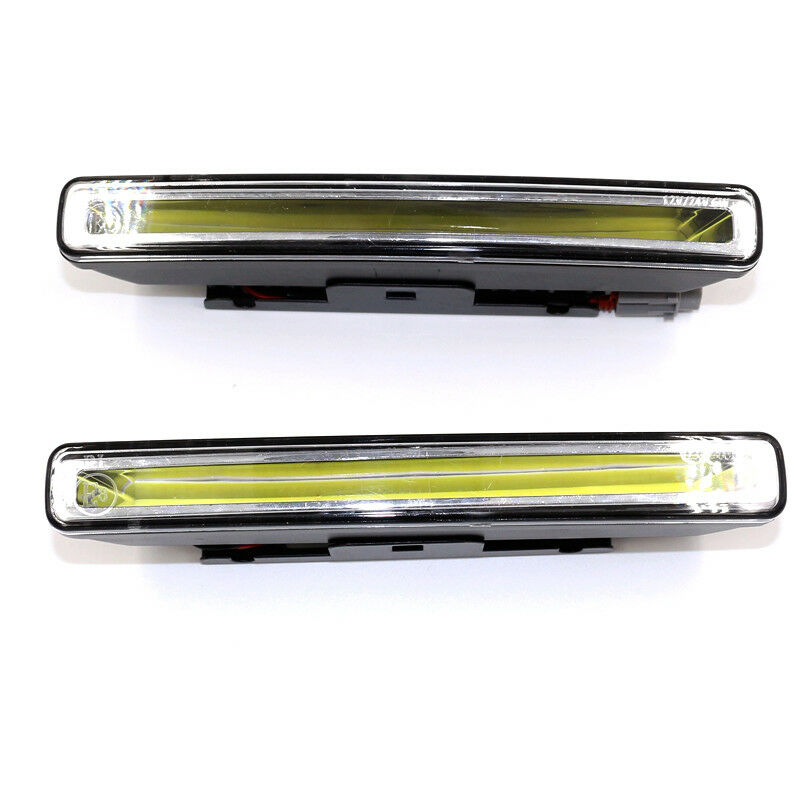 2x DRL White COB LED Daytime Running Driving Lights Fog lamps kit 6000K Xenon