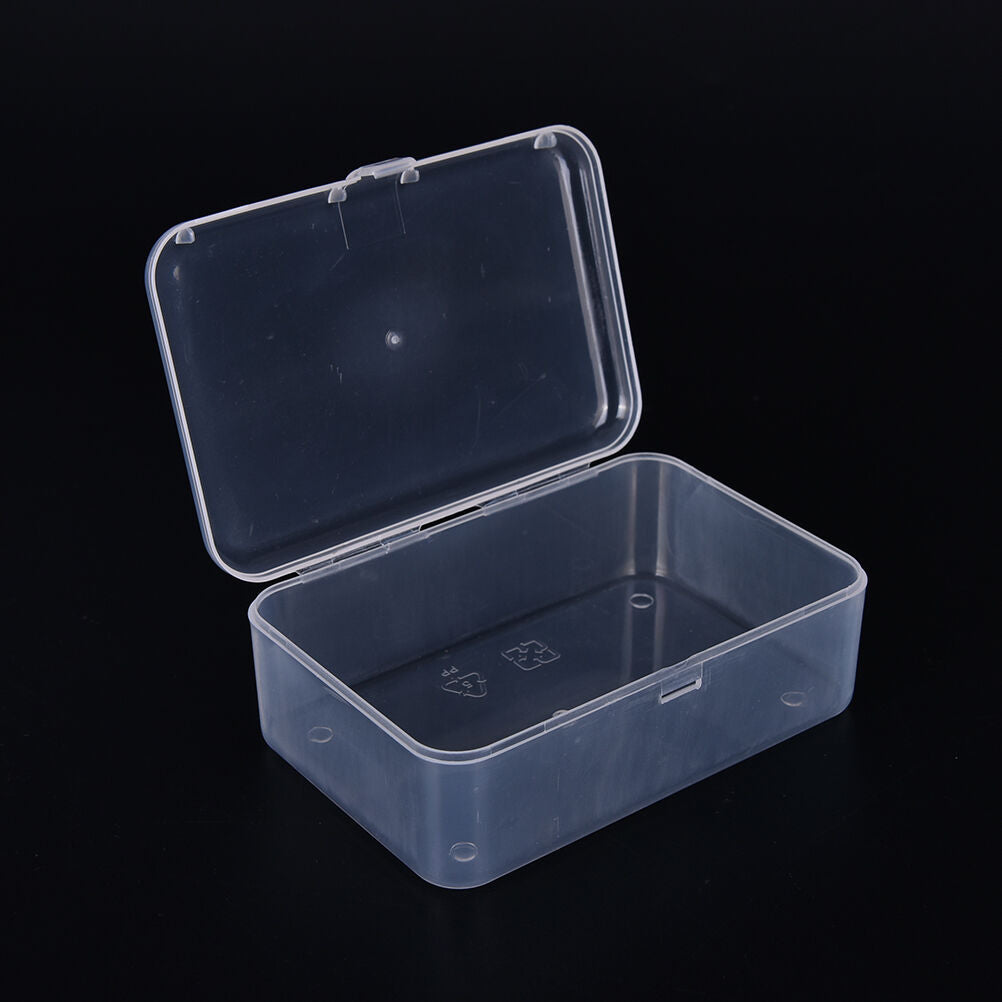New Small Transparent Plastic Storage Box clear Square Multipurpose displa.l8