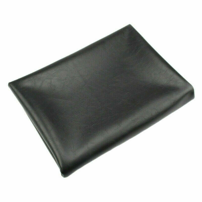 Black PU Motorcycle Scooter Dirt Bike DIY Standard Seat Cover Fabric 27" x 39"