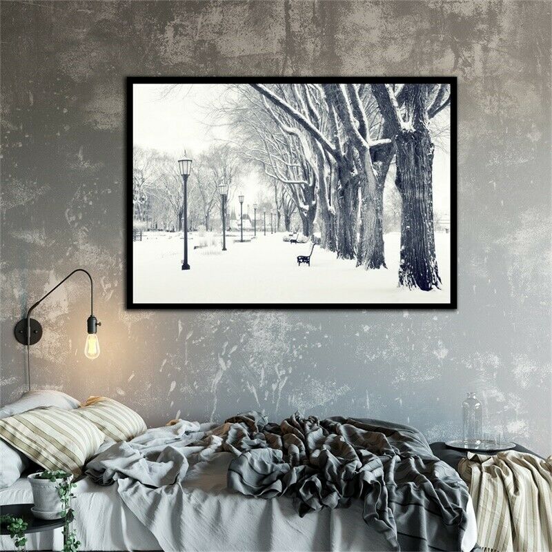 27*20in Winter Snowy Art Poster Wall Hanging Decoration Canvas Prints