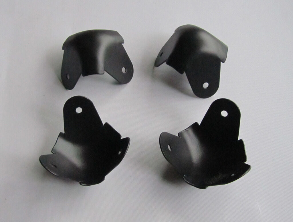 4x Metal 3 Leg Guitar AMP Amplifier Corner Speaker Cabinet Corners Black