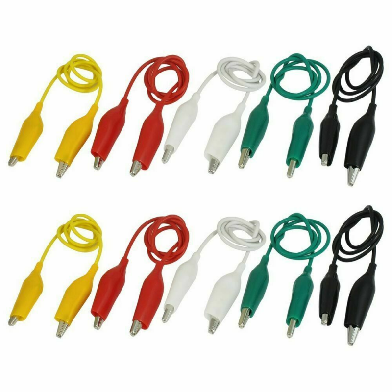 10Pcs Wire Parts Alligator Clip Cable Double-Ended Alligator Jumper Test Leads