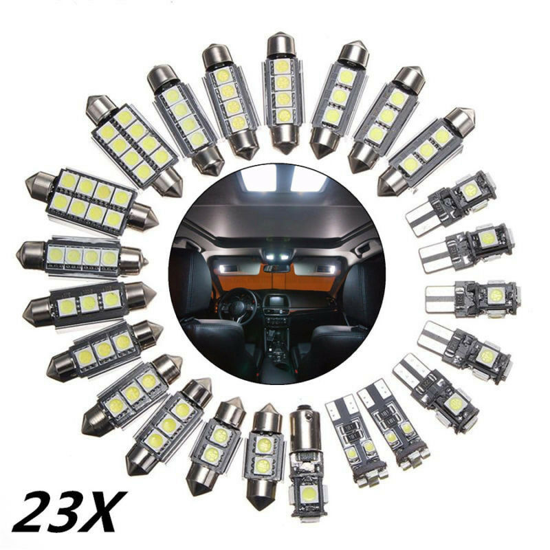 23pcs Canbus T10 Car LED Interior Light Bulbs Dome Trunk Map License Plate Lamp