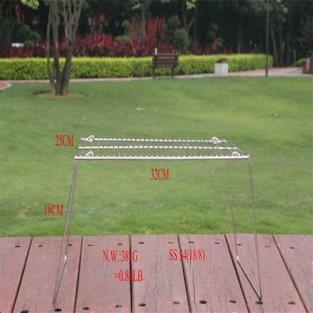 Portable Foldable Stainless Steel &Storage Bag for Outdoor Backpacking BBQ