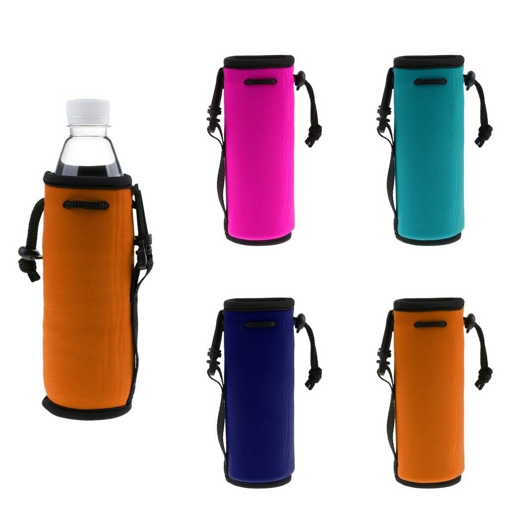 2x Durable Neoprene Insulated Sleeve Holder Bag for 500ml Water Bottle Cup