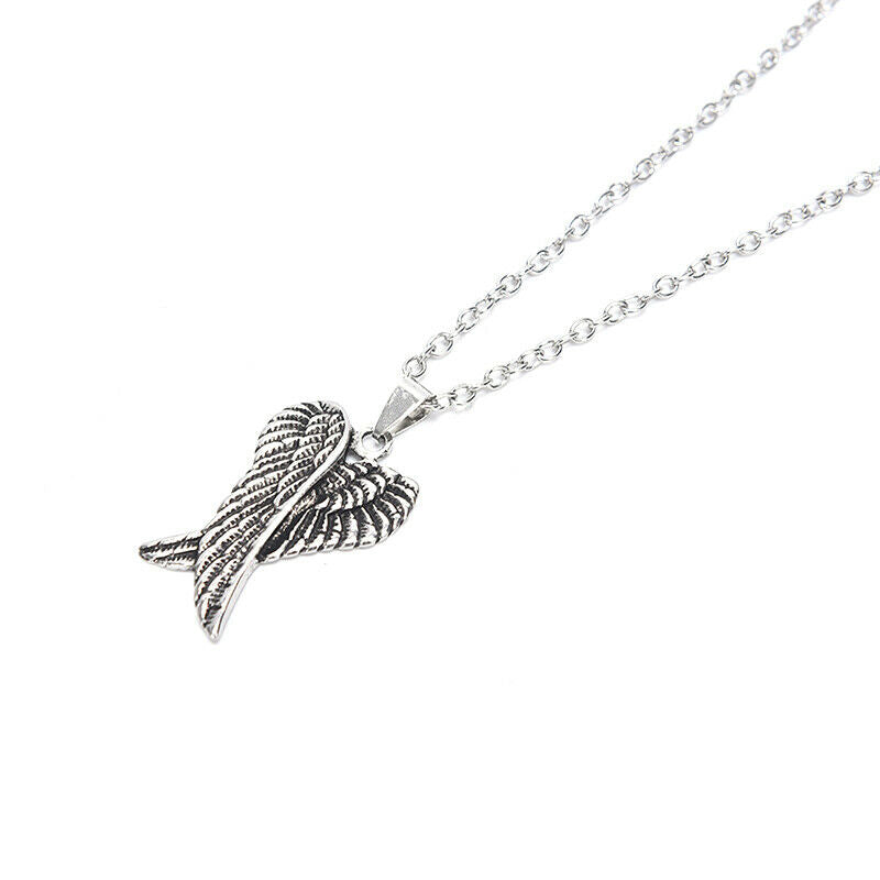 Fashion Stainless Steel Angle Wing Pendant Choker Neckalce Jewelry Access.l8