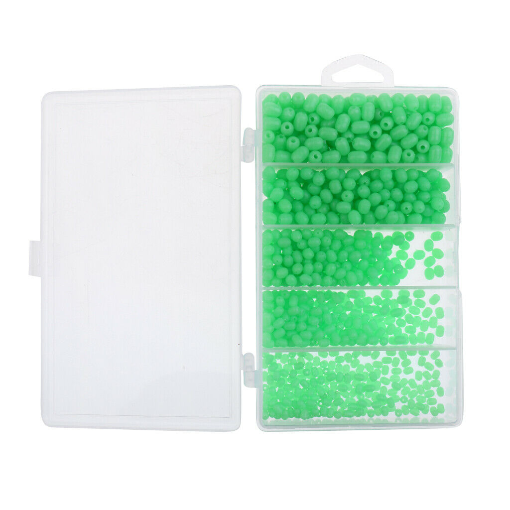 1000pcs Round Luminous Glow Rig Beads Sea Fishing Beads Lure Tackle Tool Egg