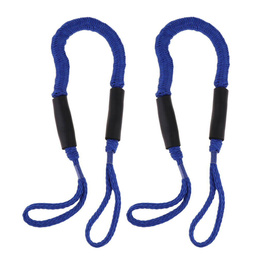 2pcs Durable Resilient 5ft Heavy Duty Boat Bungee Dock Line Mooring Cord