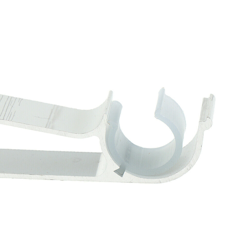 2 Set  Adjustable Sturdy Aluminium Alloy Drapery Curtain Rod Bracket Holder Suit